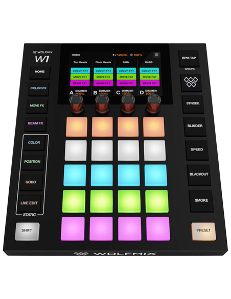 Wolfmix W1 MK3 Contrôleur DMX autonome tactile 4 univers – photo complémentaire 2