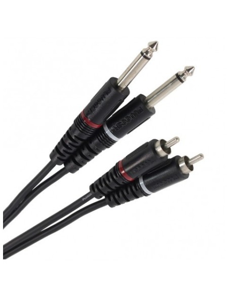 PLUGGER CÂBLE BRETELLE RCA MÂLE – Jack Mâle Mono 6m Easy