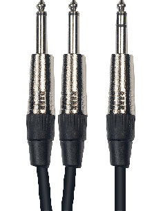 YELLOW CABLE K05-6 – Câble 2 jacks mono mâle vers 1 jack stéréo mâle 6m