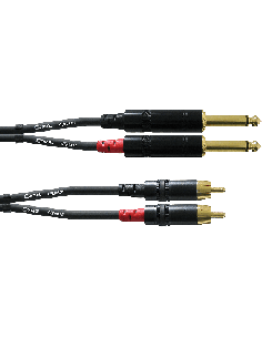 CORDIAL CFU6PC – Câble 2 jacks mâles vers 2 RCA 6m