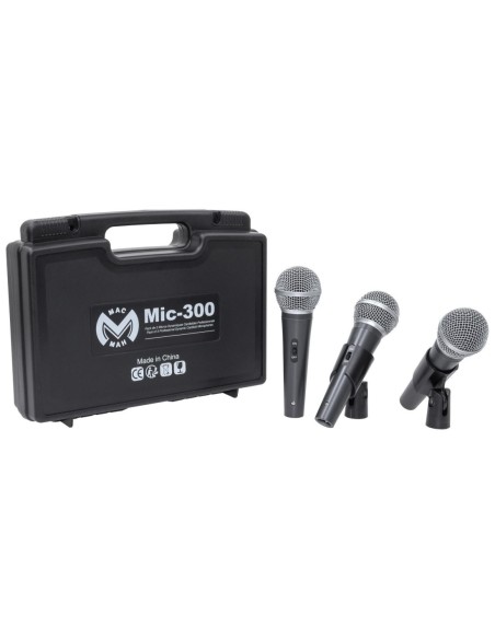 MAC MAH MIC 300 – Ensemble de 3 microphones dynamiques