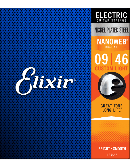 Elixir CEL 12027 Jeux Custom Light 09-11-16-26-36-46 avec revêtement Cordes pour guitare – photo complémentaire 1