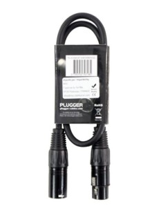 PLUGGER – EASY CÂBLE DMX XLR FEMELLE 3B - XLR MÂLE 5B 0.30M 2