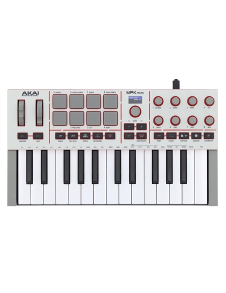 AKAI PROFESSIONAL MPK MINI IV GRIS – Clavier maître 25 touches 8 pads 8 encodeurs – photo complémentaire 1
