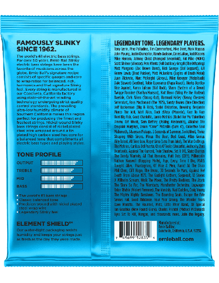 ERNIE BALL – CEB 2835 Jeux - Extra slinky 40-60-70-95 pour guitare basse – photo complémentaire 1