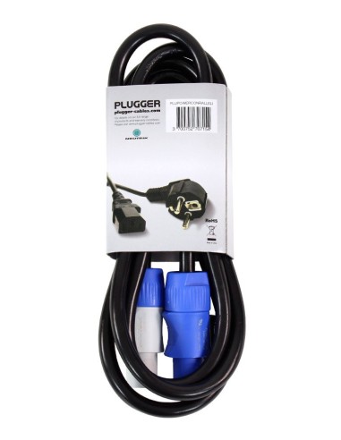 PLUGGER – câble d'alimentation powercon mâle - male 1.8m elite – photo complémentaire 1