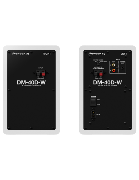 PIONEER DJ DM-40D-W – Paire d'enceintes de monitoring actives version blanche – photo complémentaire 1