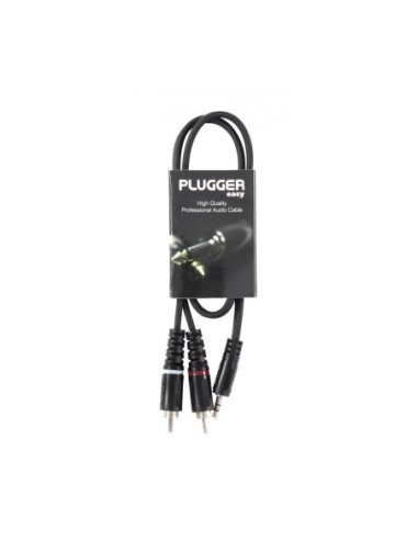PLUGGER – Câble Y mini jack mâle stéréo - RCA mâle 0.60m Easy – photo complémentaire 1