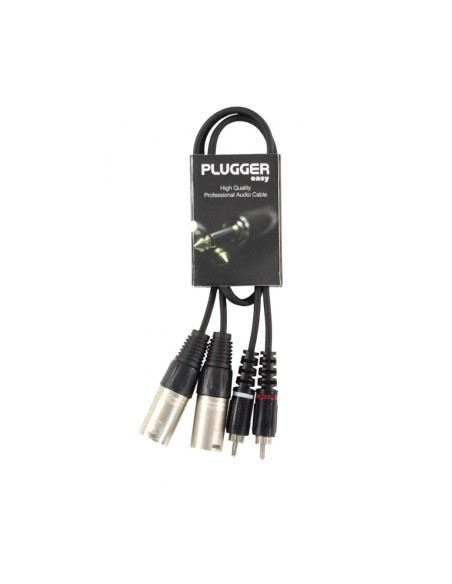 PLUGGER – Câble bretelle xlr mâle 3b - rca mâle 0.60m easy – photo complémentaire 2
