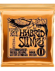ERNIE BALL CEB 2222 JEUX – Hybrid slinky 09-11-16-26-36-46 pour guitare électrique