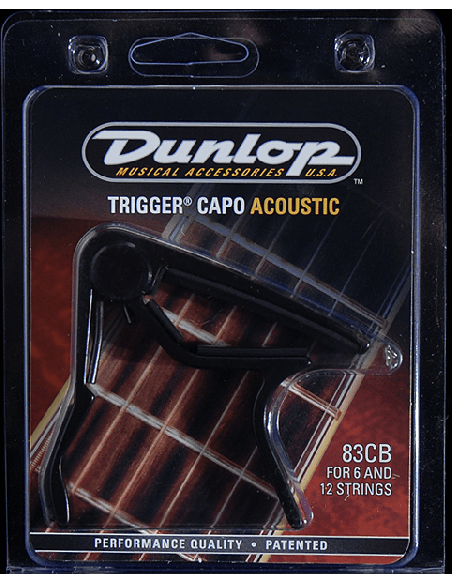 DUNLOP 83CB – Capodastre à pince noir pour guitare acoustique – photo complémentaire 1