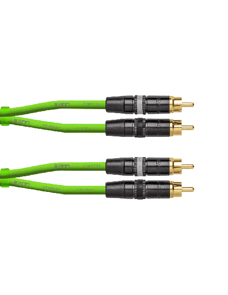 CORDIAL DJ-RCA3G. CÂBLE RCA – rca 3M vert.