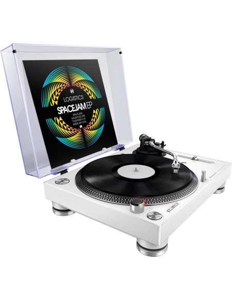 Pioneer DJ PLX-500-W - Platine DJ blanche avec cellule et capot