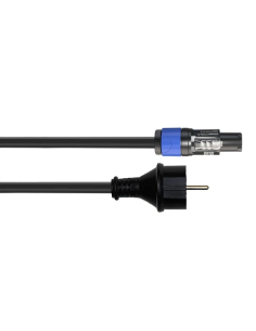 Cordial CFCA 3 S – Câble d’alimentation PowerCON vers fiche Schuko, 3 m