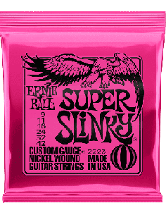 ERNIE BALL – CEB 2223 Jeux - Super slinky 09-11-16-24w-32-42 pour guitare électrique