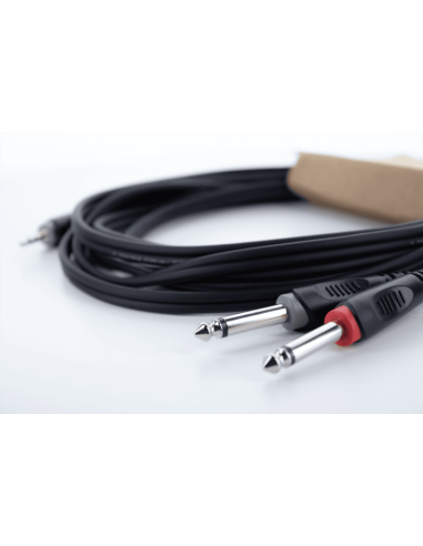 Cordial EY 1.5 WPP – Câble en Y mini-jack 3,5 mm stéréo vers 2 jacks 6,35 mm mono, 1,5 m - vue 4