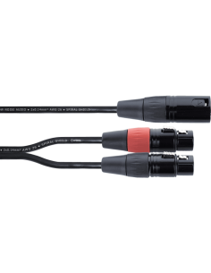 Cordial EY 0.3 MFF – Câble en Y XLR mâle vers 2 XLR femelles 03 m