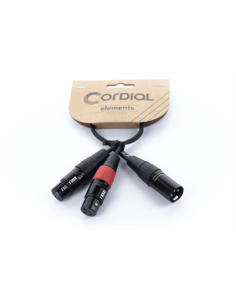 Cordial EY 0.3 MFF – Câble en Y XLR mâle vers 2 XLR femelles 03 m 2