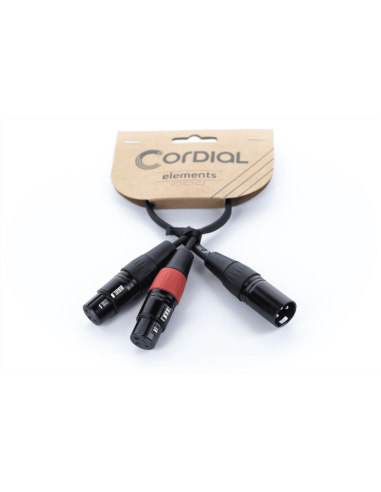 Cordial EY 0.3 MFF – Câble en Y XLR mâle vers 2 XLR femelles 03 m - vue 3