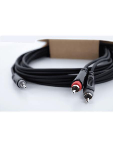 Cordial EY 1.5 WCC – Câble en Y mini-jack 3,5 mm stéréo vers 2 RCA mâles, 1,5 m - vue 3