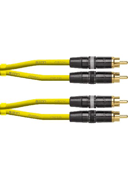 Cordial DJ-RCA 1.5 Y – Câble DJ 2 RCA mâles vers 2 RCA mâles jaune, 1,5 m