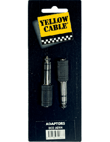 Yellow Cable AD04 - Adaptateur jack 635 mm stéréo mâle vers mini-jack 35 mm femelle