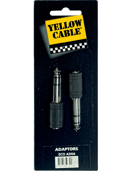Yellow Cable AD04 - Adaptateur jack 635 mm stéréo mâle vers mini-jack 35 mm femelle