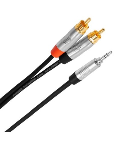 Plugger Touring - Câble en Y mini-jack 35 mm stéréo vers 2 RCA mâles 10 m
