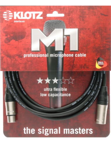 Klotz M1K1FM0300 - Câble microphone XLR mâle vers femelle 3 m