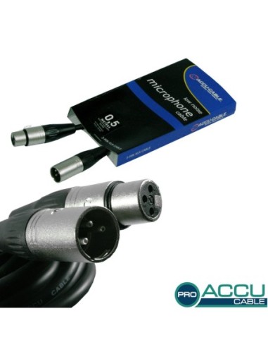 Accu-câble AC-XMXF/0.5 - Câble microphone XLR mâle vers femelle 05 m