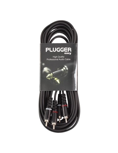 Plugger Easy – Câble 2 RCA mâles vers 2 RCA mâles, 6 m