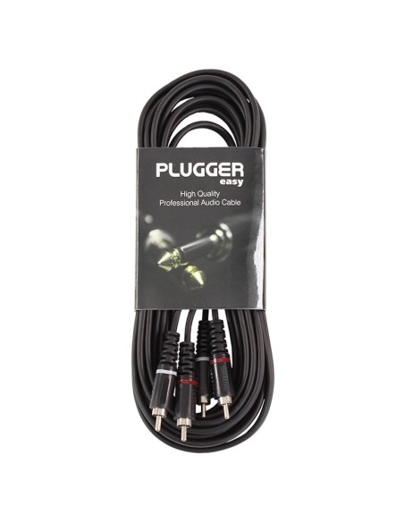 Plugger Easy – Câble 2 RCA mâles vers 2 RCA mâles, 6 m