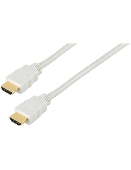 Monacor HDMC-150/WS - Câble HDMI High Speed mâle vers mâle blanc 1,5 m