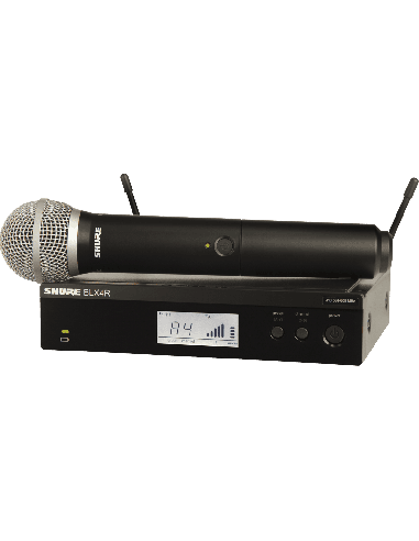 Shure BLX24RE-PG58-M17 – Ensemble avec récepteur rackable et microphone main PG58