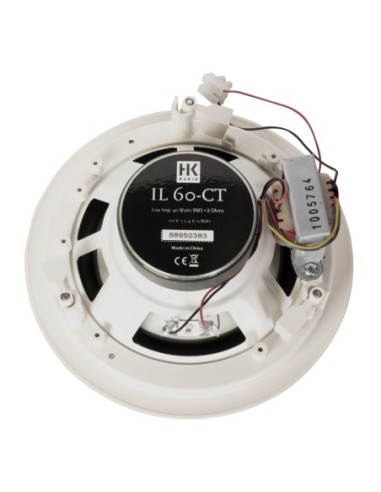 HK Audio IL 60-CT – Vue arrière avec transformateur et étiquette