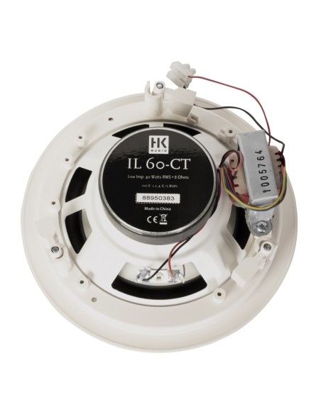 HK Audio IL 60-CT – Vue arrière avec transformateur et étiquette