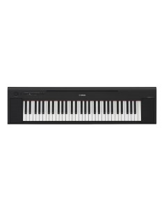Yamaha Piaggero NP-15B – Piano portable noir vu de trois quarts