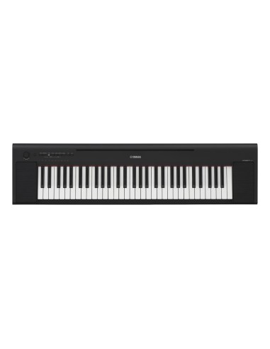 Yamaha Piaggero NP-15B – Piano portable noir vu de trois quarts