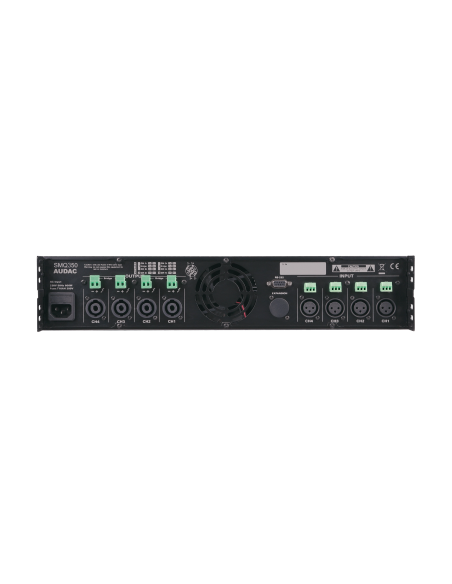 Audac SMQ350 – Panneau arrière de raccordement