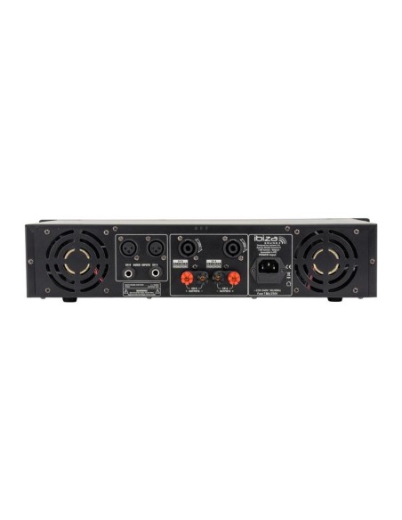 Ibiza Sound AMP2000-MKII – Panneau arrière avec entrées et sorties