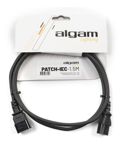 Algam Lighting PATCH-IEC-1.5M – Rallonge d’alimentation IEC mâle/femelle 1