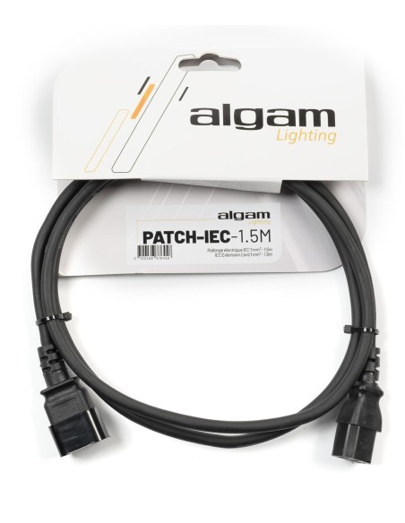 Algam Lighting PATCH-IEC-1.5M – Rallonge d’alimentation IEC mâle/femelle 1