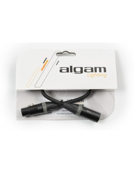 ALGAM LIGHTING ADAPT-XLR-M5F3 – Adaptateur DMX mâle 5 points / femelle 3 points – vue 1