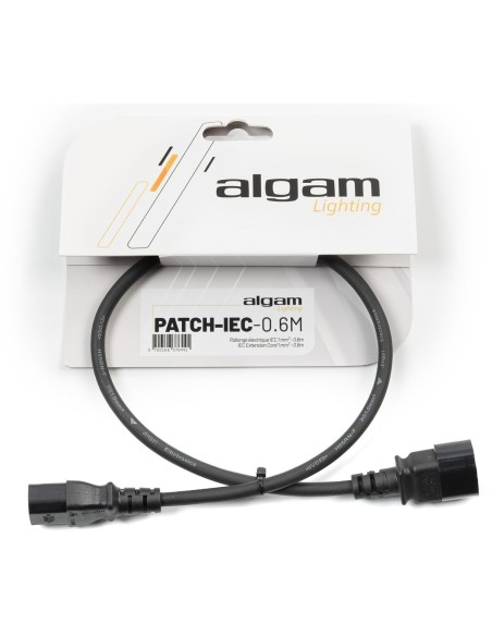 ALGAM LIGHTING PATCH-IEC-0.6M – Rallonge d’alimentation IEC mâle/femelle 0.6 m