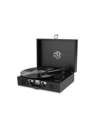 Numark PT01 Touring – Platine vinyle portable avec haut-parleurs – vue de trois quarts