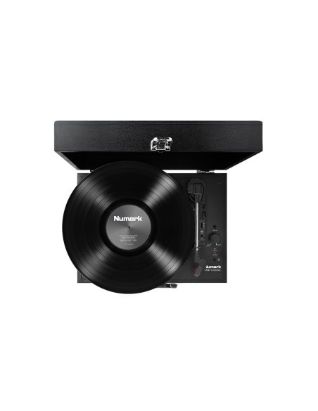 Numark PT01 Touring – Platine vinyle portable avec haut-parleurs – vue de face