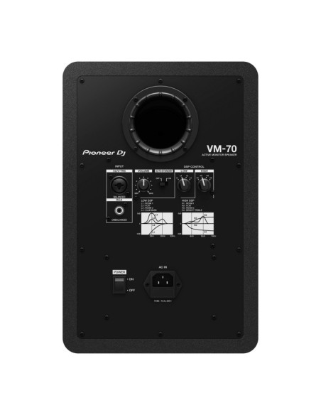 Pioneer DJ VM-70 - Enceinte de monitoring avec DSP intégré (la pièce) – connectique arrière