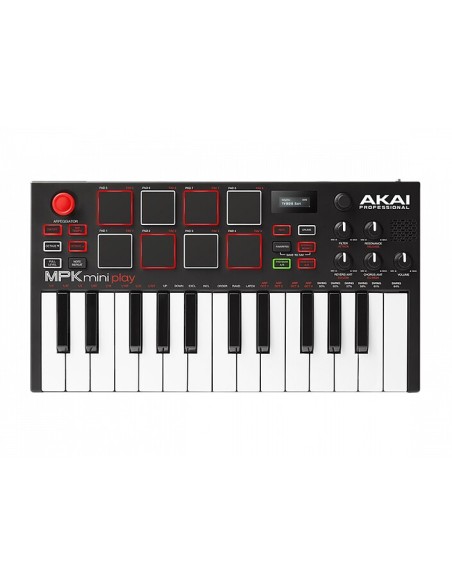 Akai Pro MPKMINIPLAY - Clavier USB 25 mini notes 128 sons et HP – vue alternative