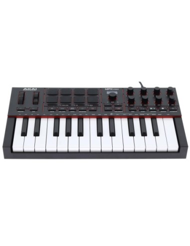 AKAI Professional - MPKMINI4-B – Clavier maître 25 touches  8 pads  8 encodeurs  noir – vue détaillée