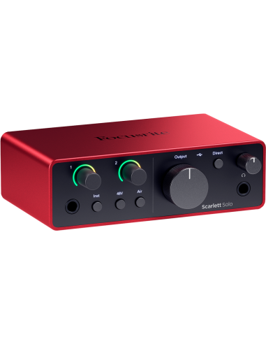 FOCUSRITE SCARLETT4-SOLO - Interface audio Scarlett Solo 4th génération 2 in / 2 out USB-C – vue principale